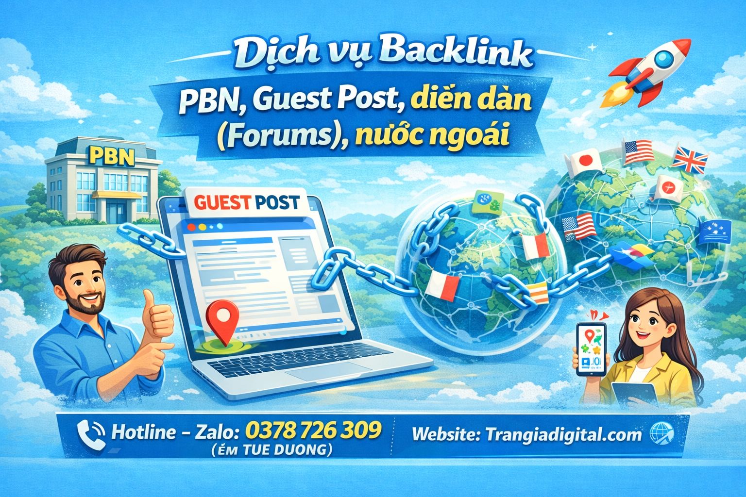 Dịch vụ Backlink: PBN,Guest Post, diễn đàn (Forums), nước ngoài