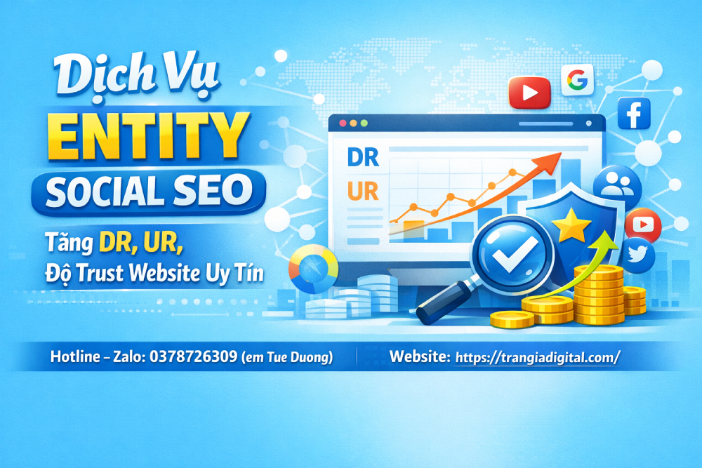 Dịch Vụ Entity Social SEO Tăng DR, UR, Độ Trust Website Uy Tín