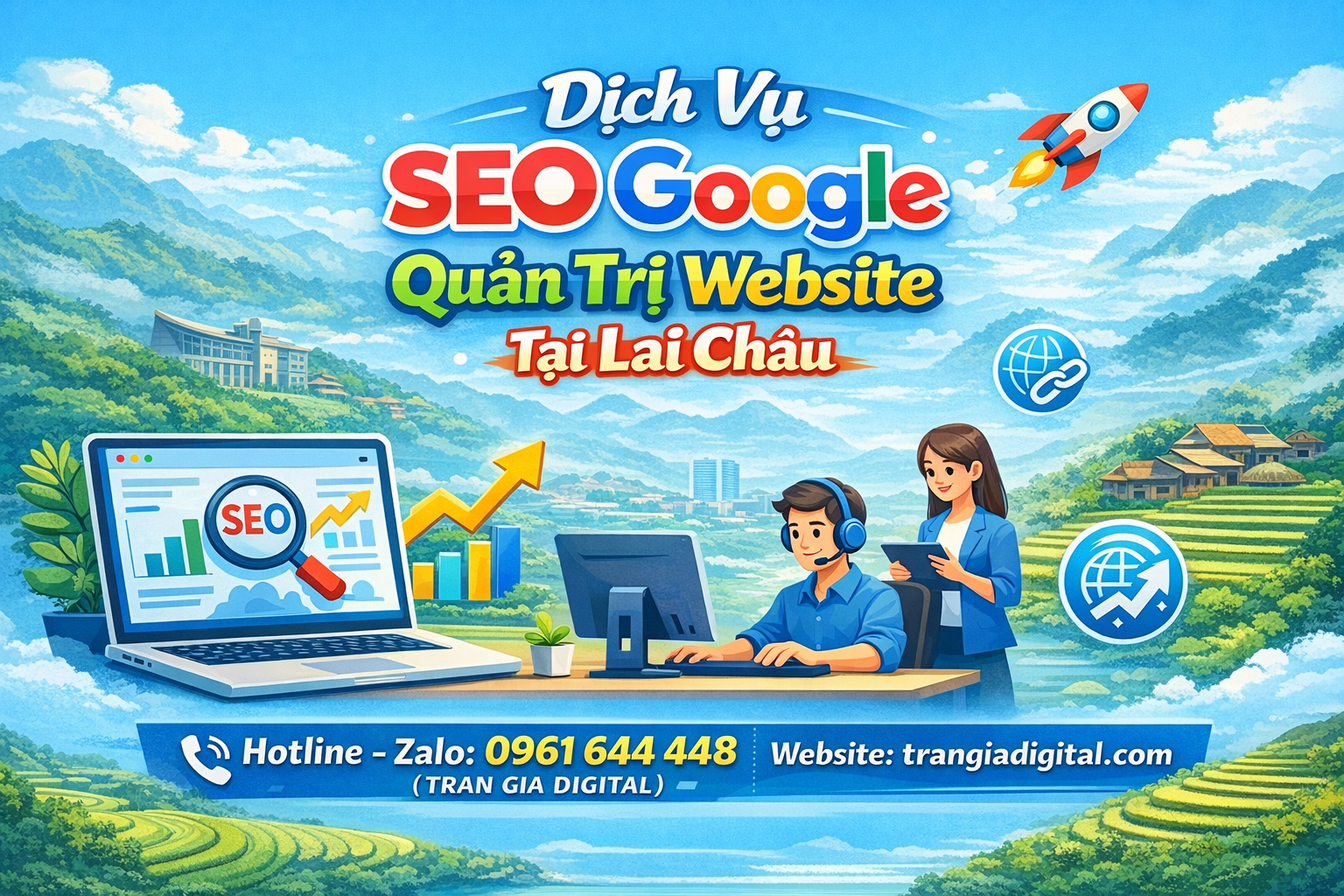 Dịch Vụ SEO Google, Quản Trị Chăm Sóc Website Tại Lai Châu
