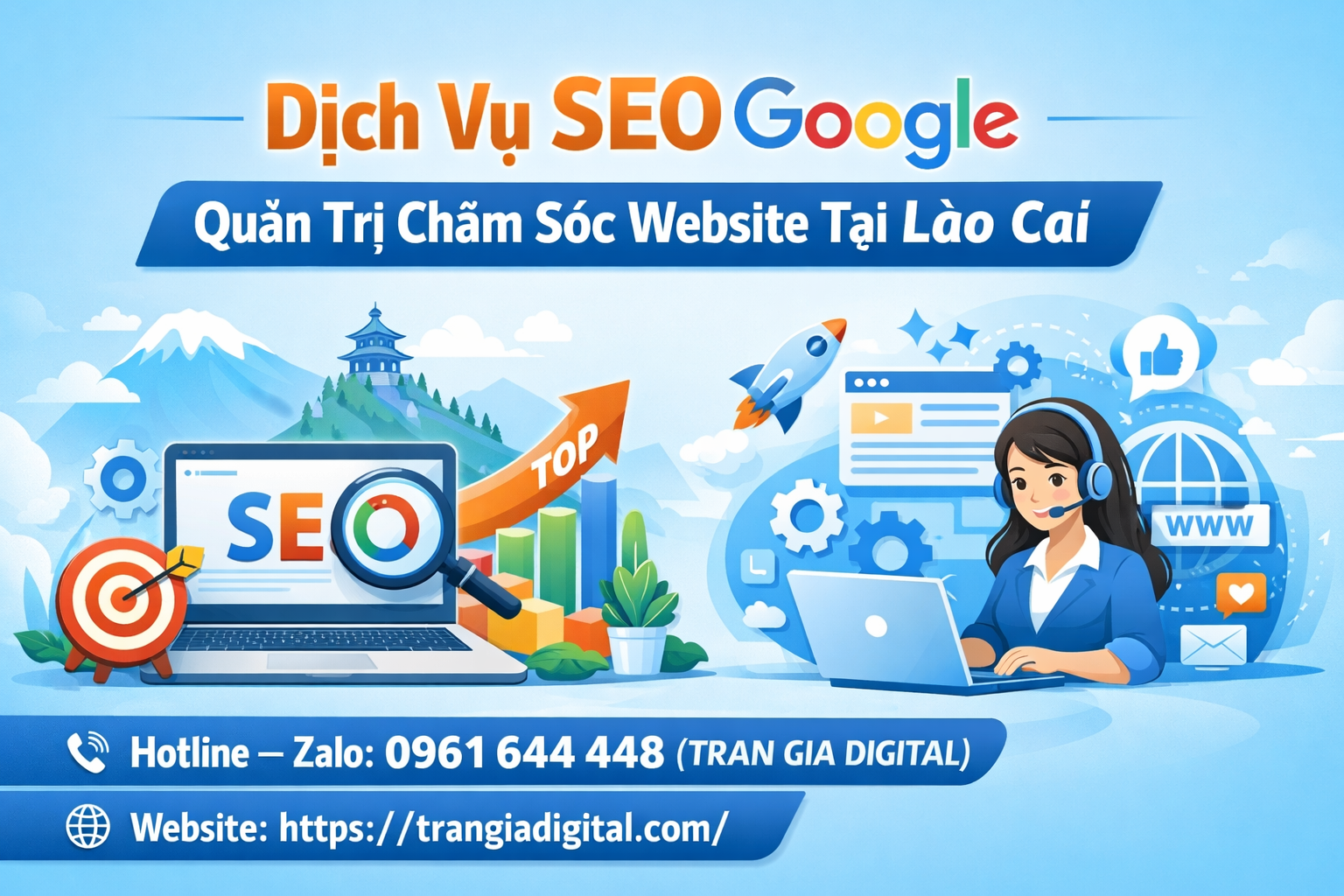 Dịch Vụ SEO Google, Quản Trị Chăm Sóc Website Tại Lào Cai