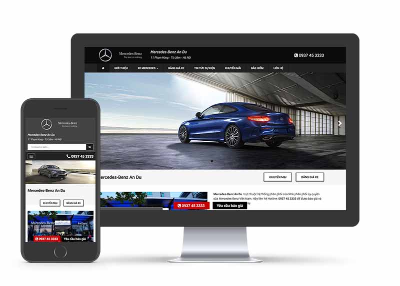 thiết kế website ngành ô tô